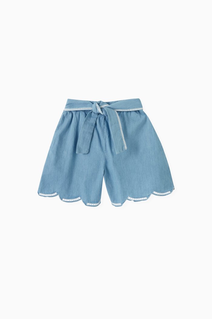 

Fluid Jean Shorts in Organic Cotton Denim, Blue