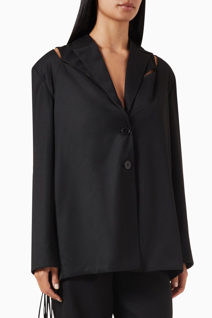 Niki Blazer in Wool, Black