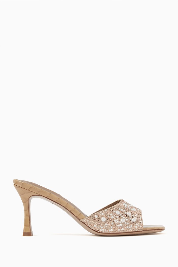 

Garance 80 Crystal-embellished Mule Sandals, Gold