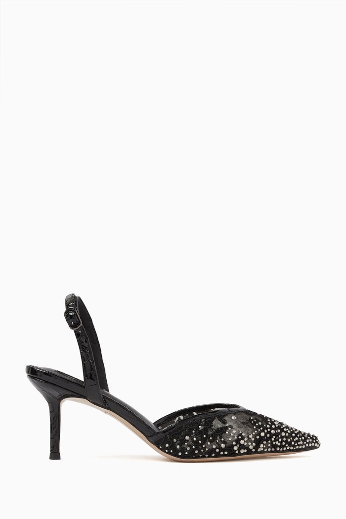 

Irenelle 70 Pumps in Crystal-embellished Mesh, Black