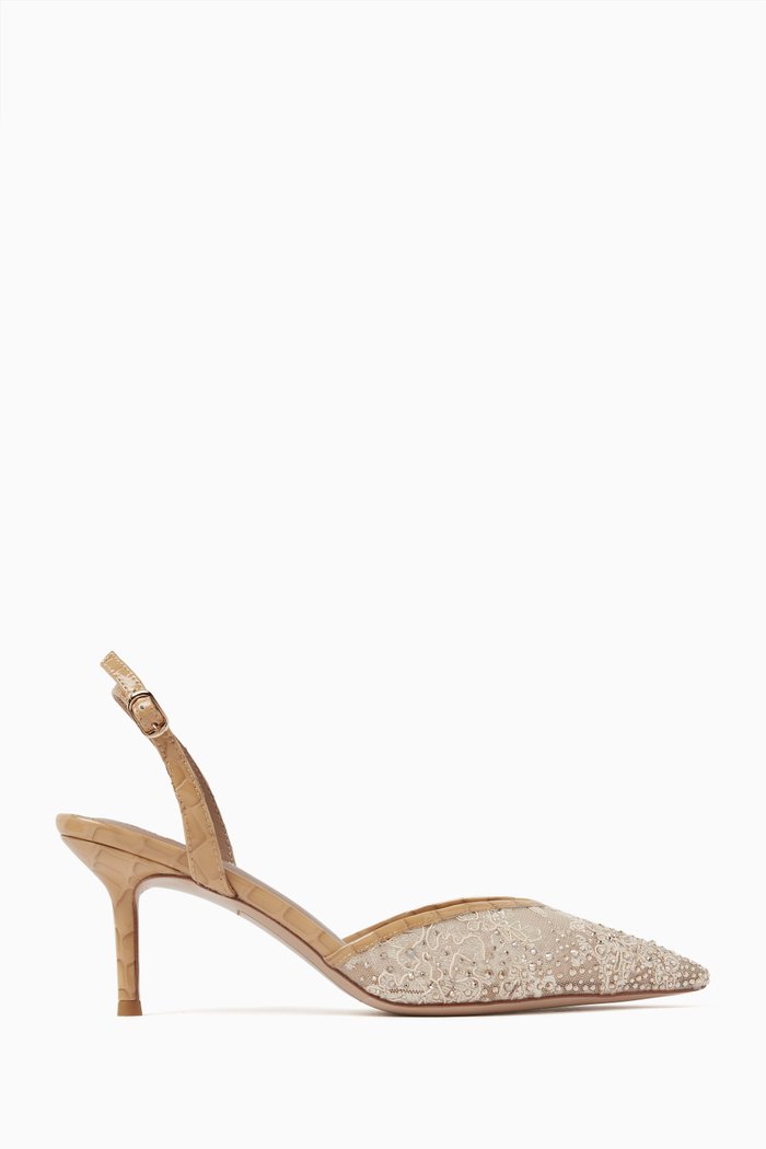 

Irenelle 70 Pumps in Crystal-embellished Mesh, Gold