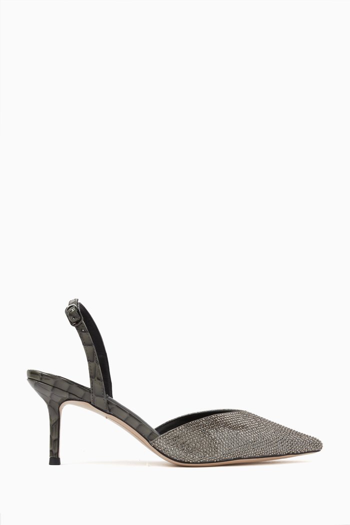 

Jonah 70 Pumps in Crystal-embellished Leather, Grey