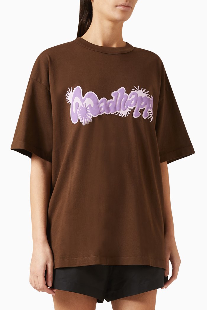 

Firework Logo-print T-shirt in Jersey, Brown
