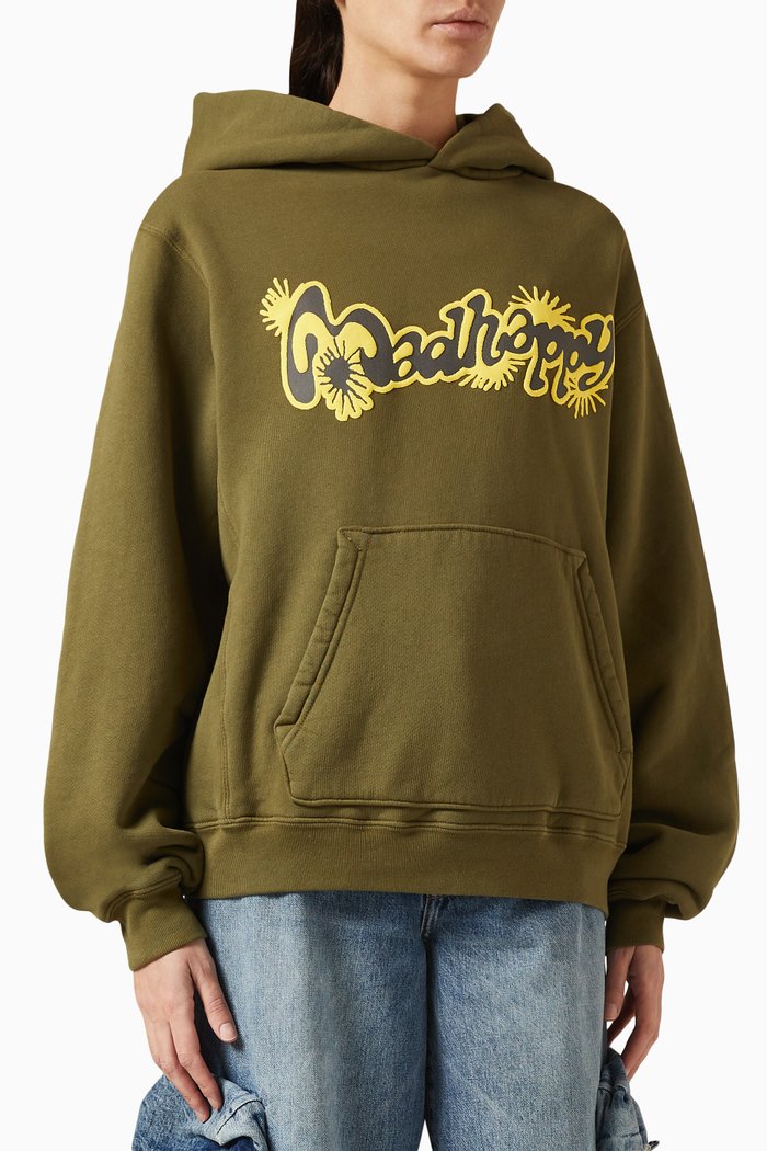 

Firework Hoodie in Cotton Fleece, Green
