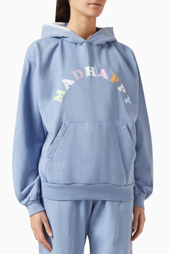 

Pastels Hoodie in Cotton Terry, Blue