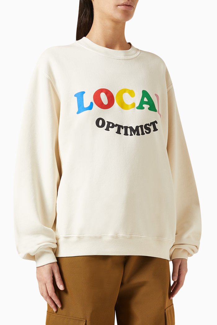 Local Optimist Sweatshirt in Fleece, Neutral