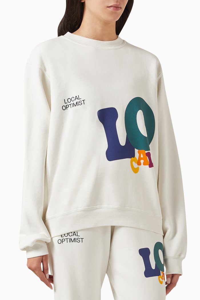 Local Optimist Sweatshirt in Cotton Feece, Neutral