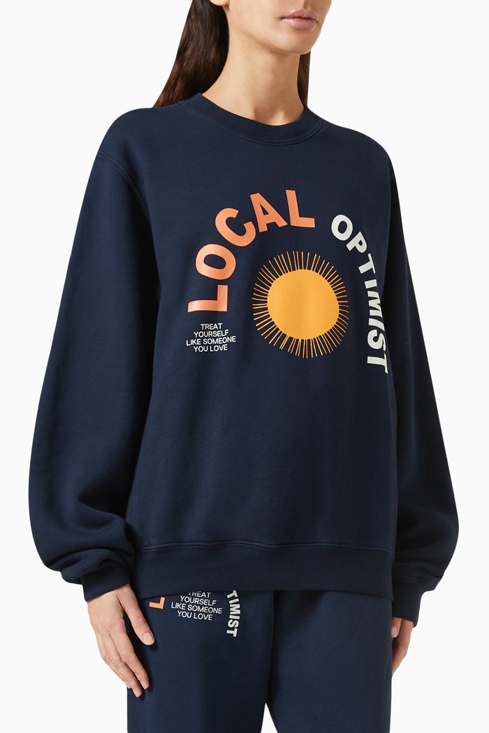 Local Optimist Sweatshirt in Cotton Feece, Blue