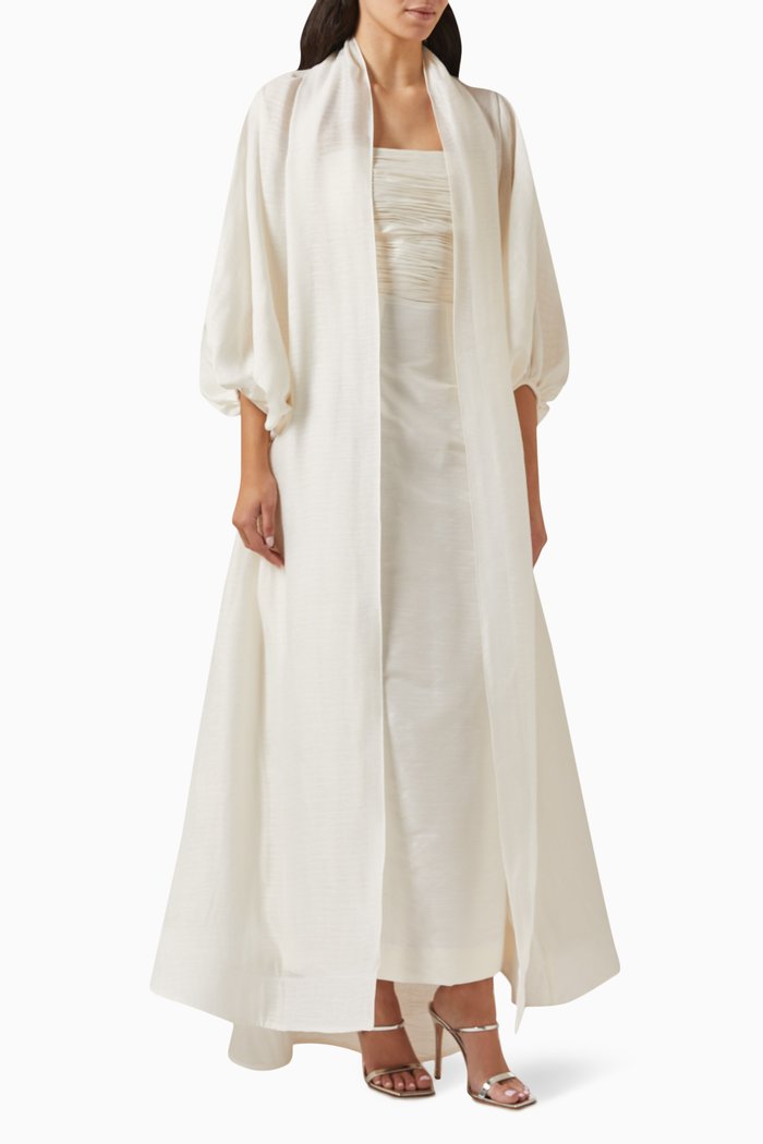

3-piece Abaya Set, White