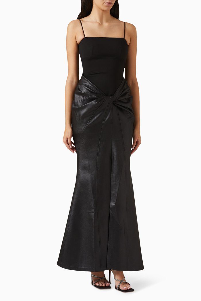 

Twisted-detail Maxi Dress, Black