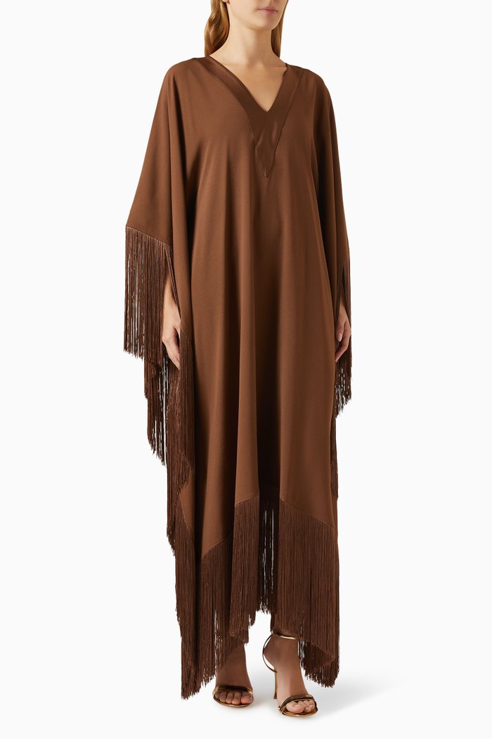 

Very Ross Kaftan in Crepe Cady, Brown