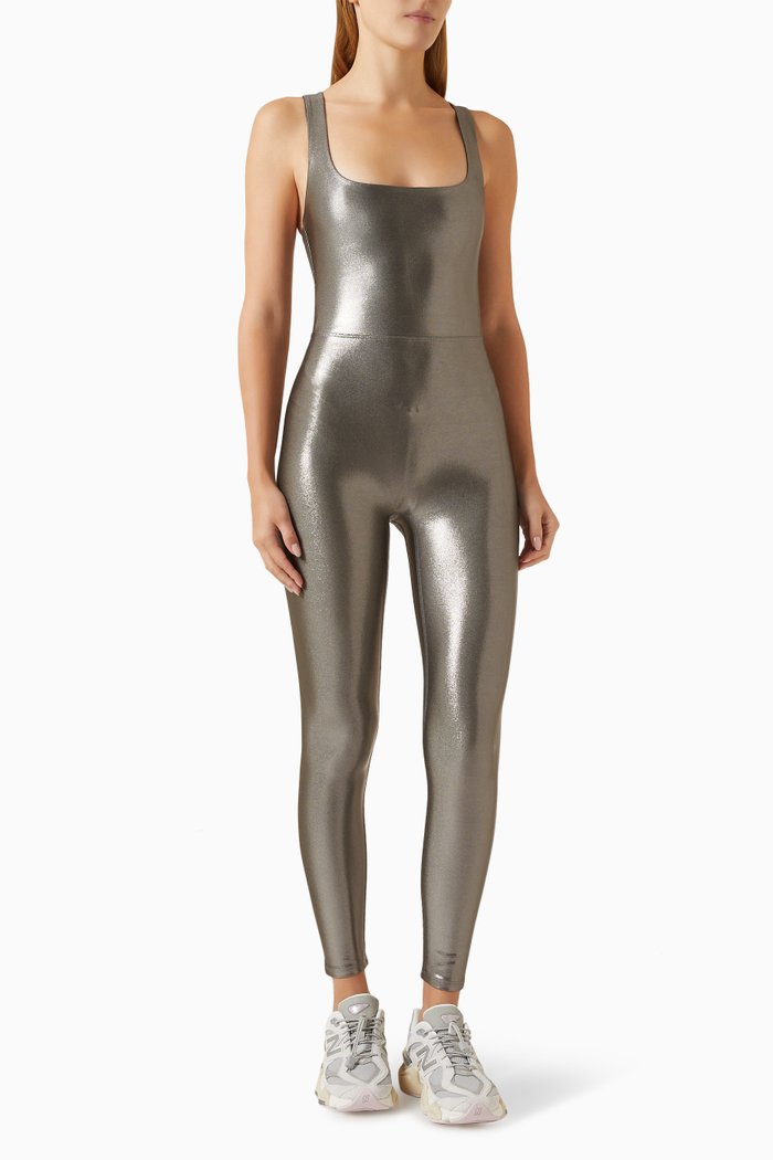 

Glow Jumpsuit in Nylon, Silver