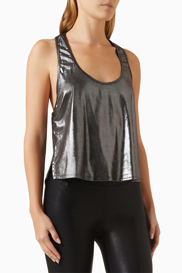 

Flare Tank Top in Viscose-blend, Silver