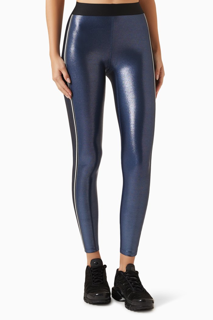 

Jetset Leggings in Metallic Fabric, Blue