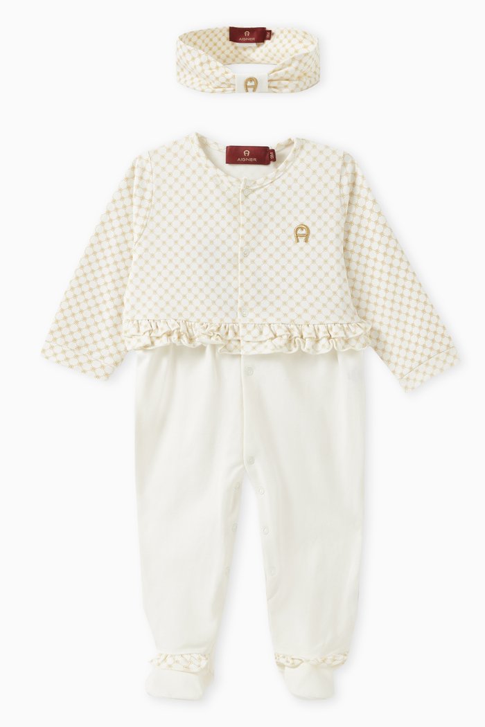 

Logo Print Gift Set in Cotton, Gold