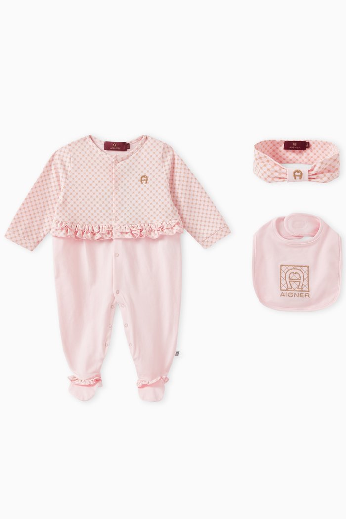 

Logo Print Gift Set in Cotton, Pink