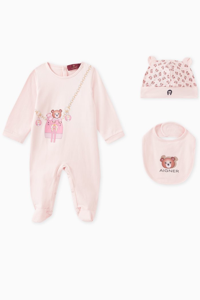 

Logo Print Gift Set in Cotton, Pink