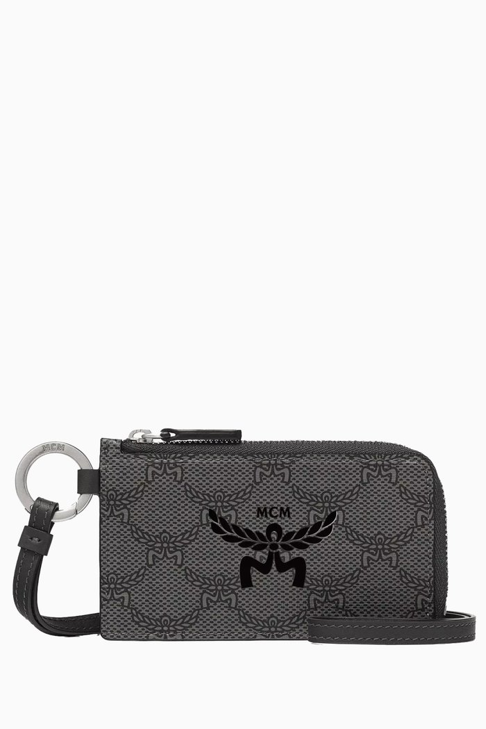 

Himmel Lanyard Zip Case in Lauretos Monogram Canvas, Grey
