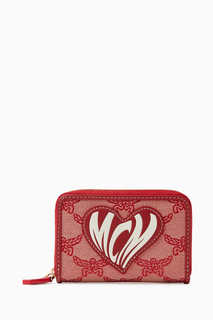 

Himmel Zip Wallet in Canvas, Red