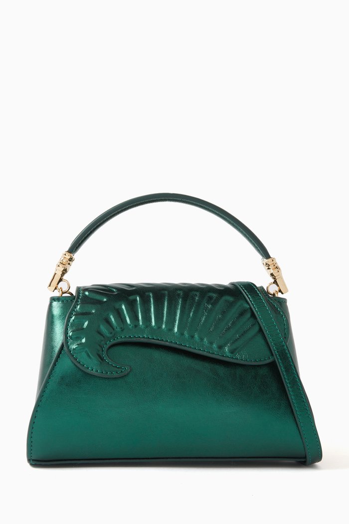 Mini Yasmine Bag in Nappa Leather, Green