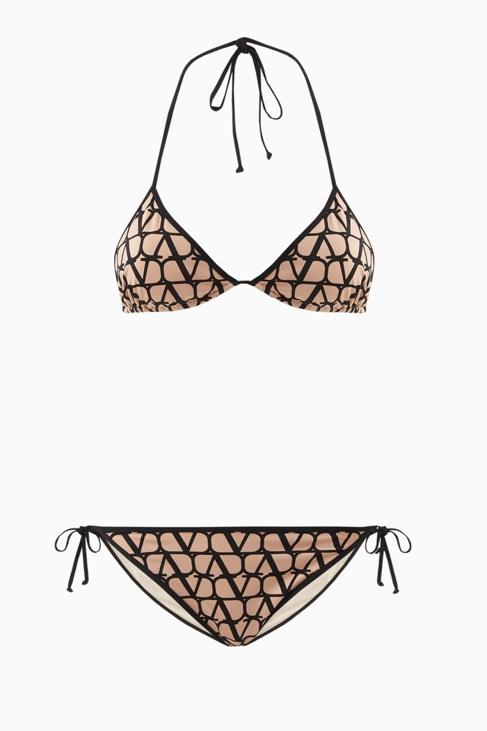 

Valentino Toile Iconographe Bikini Set in Lycra, Neutral