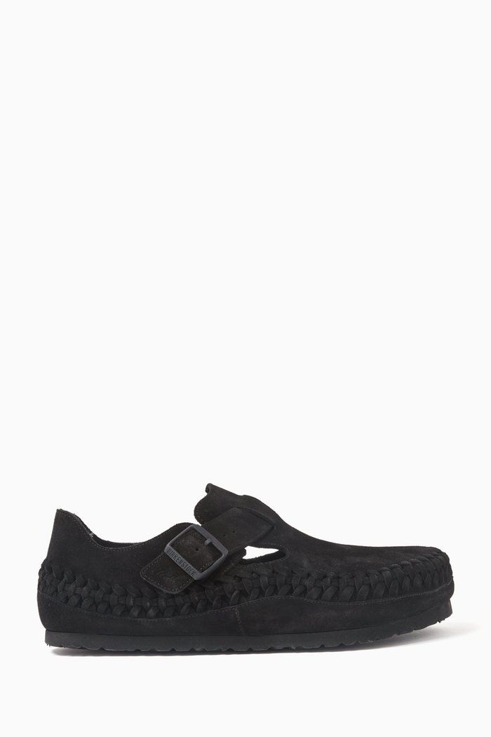 

Kith x Birkenstock London Braided Sandals in Suede, Black