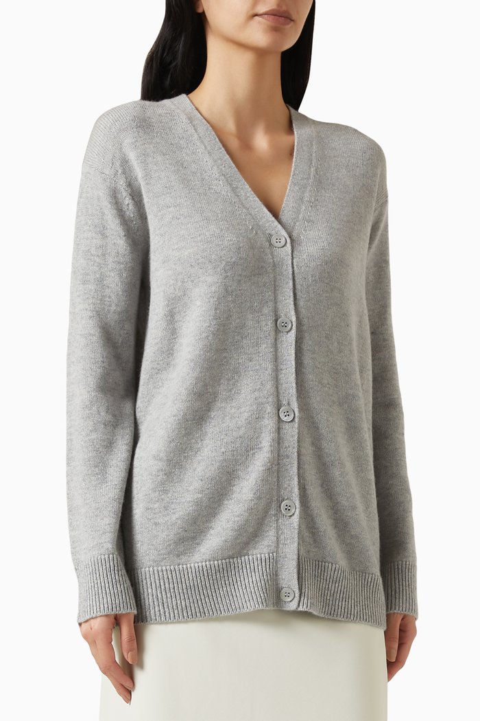 

Jane Cardigan in Wool-cashmere Blend, Grey