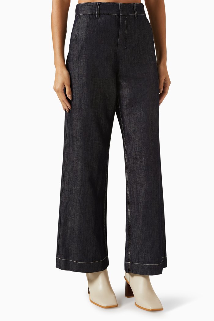 

Amerigo Pants in Cotton-linen Denim, Blue
