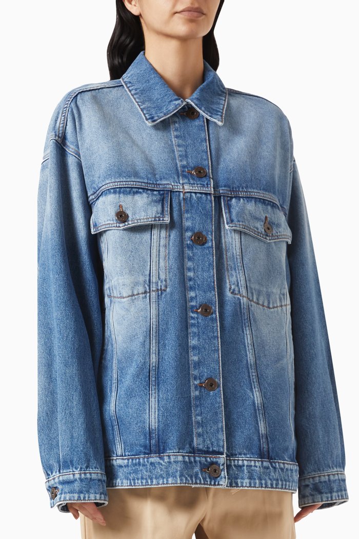 

Pio Oversized Jacket in Denim, Blue