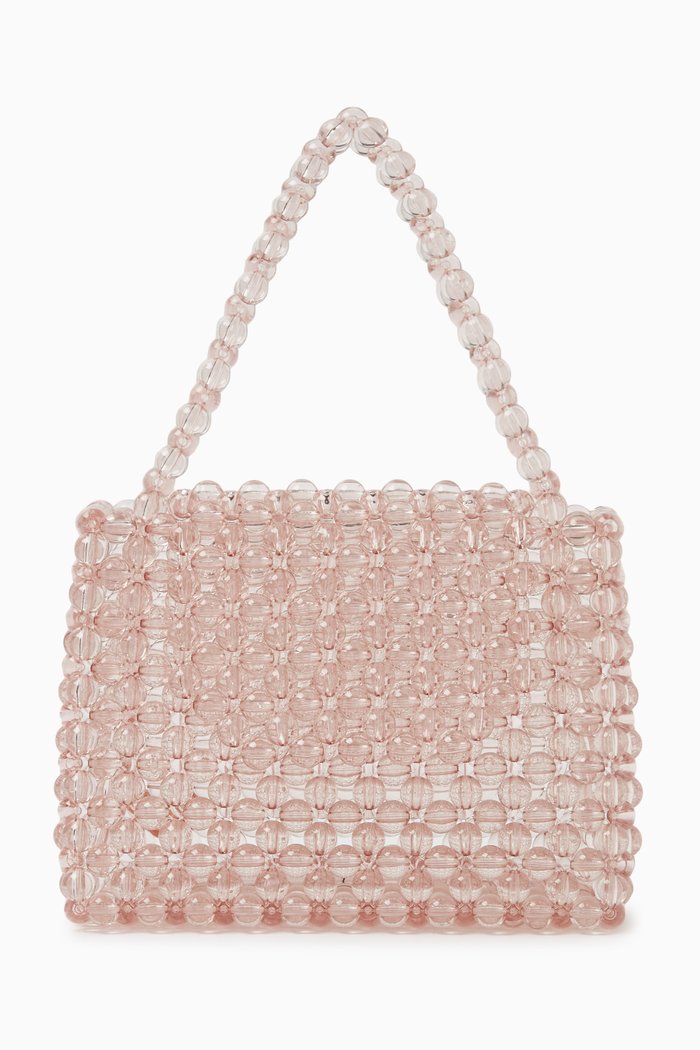 

Mini Ani Tote Bag in Acrylic Beads, Pink