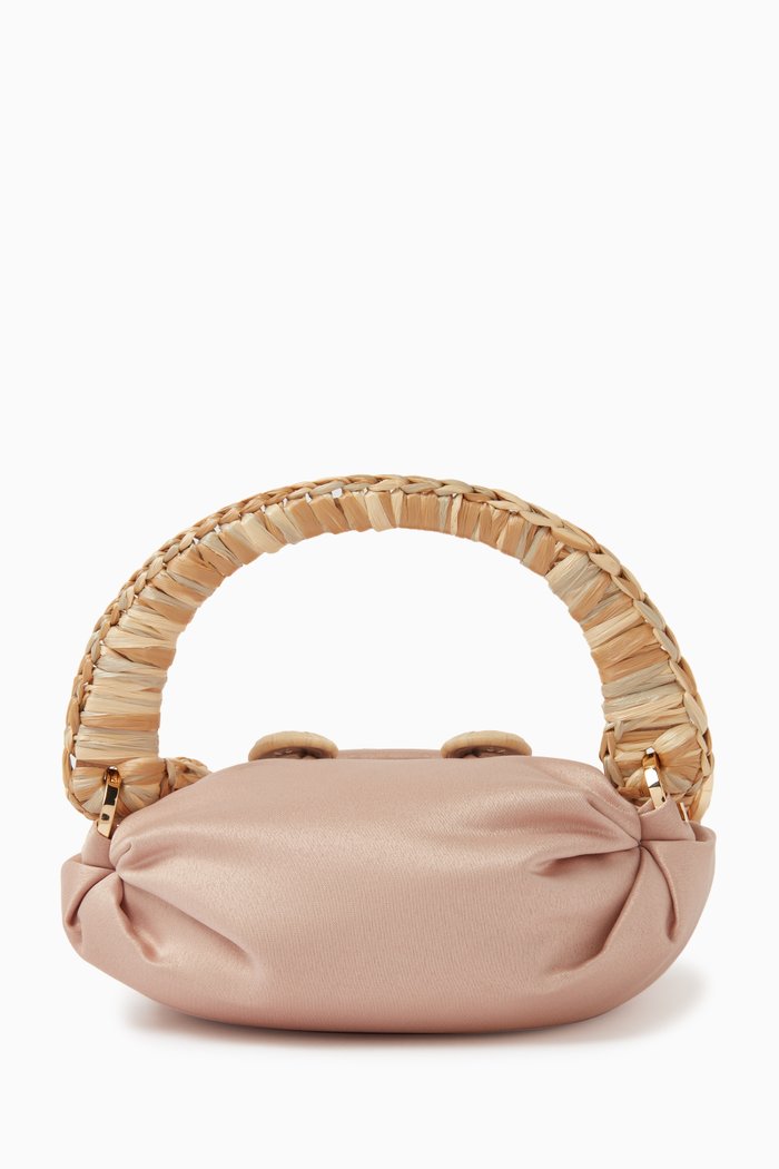 

Tiny Nino Tote Bag in Satin, Pink