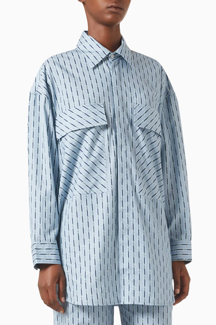 

Double-pocket Workwear Shirt, Blue