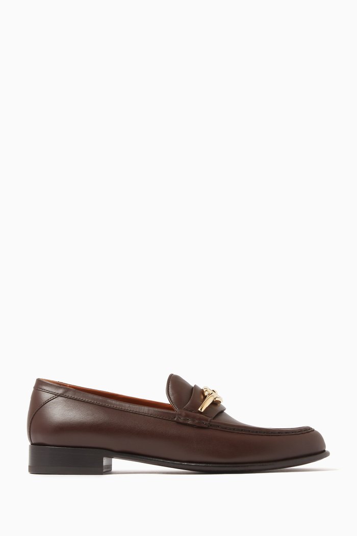 

Valentino Garavani VLogo Gate Loafesr in Calf Leather, White