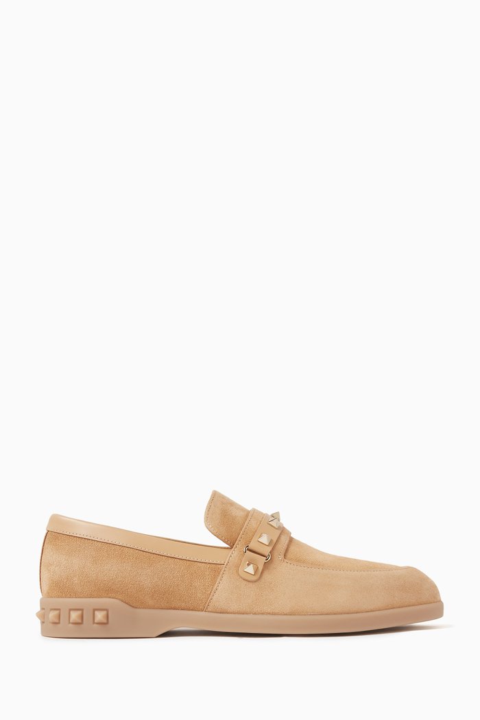 

Leisure Flows Loafers in Suede, Neutral