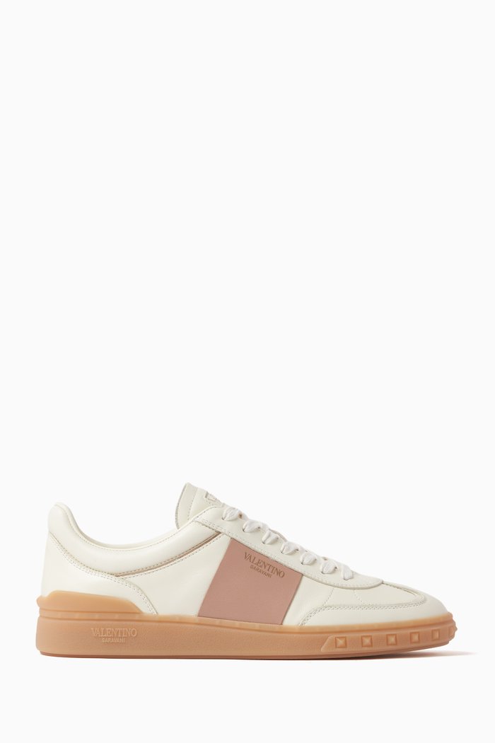 

Valentino Garavani Upvillage Sneakers in Calfskin Leather, Neutral