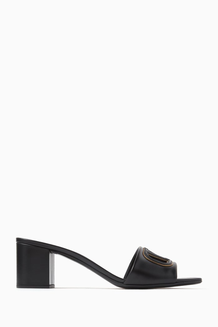 

Valentino Garavani VLOGO Signature 60 Mules in Vitello Leather, Black