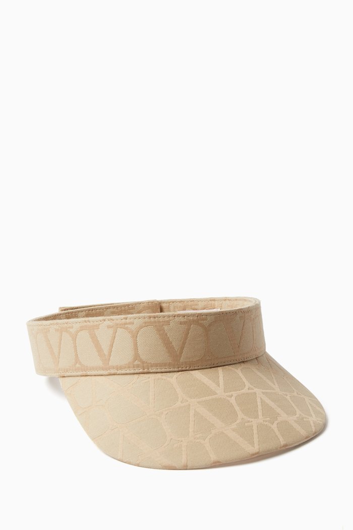 

Valentino Garavani Visor t in Toile Iconographe Jacquard, Neutral