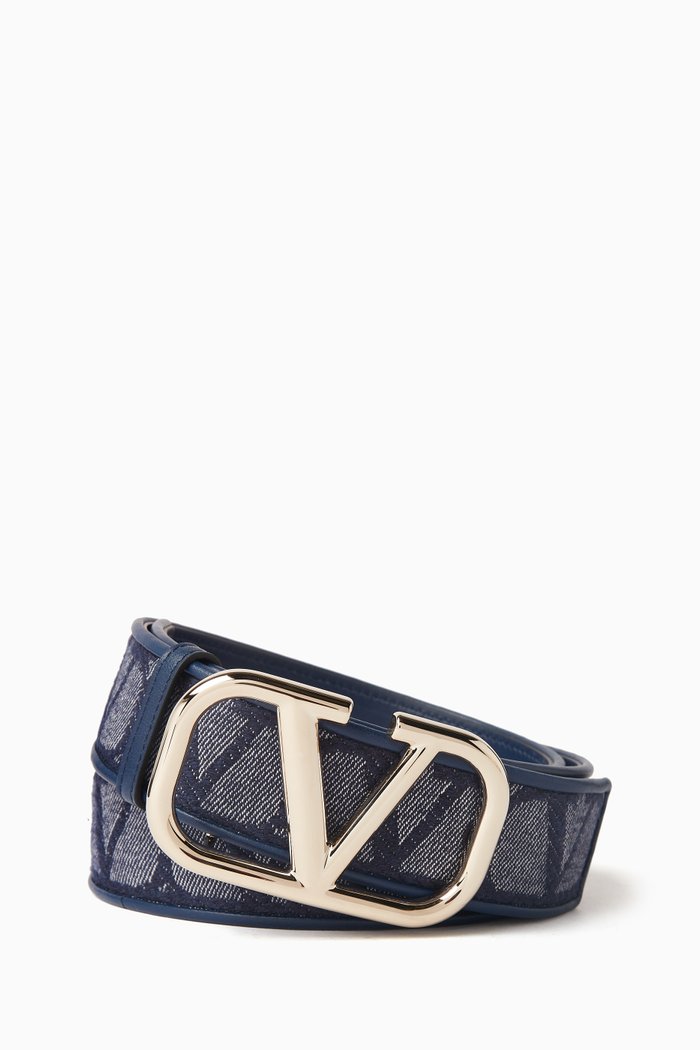 

Logo Belt in Toile Iconographe Denim, Blue