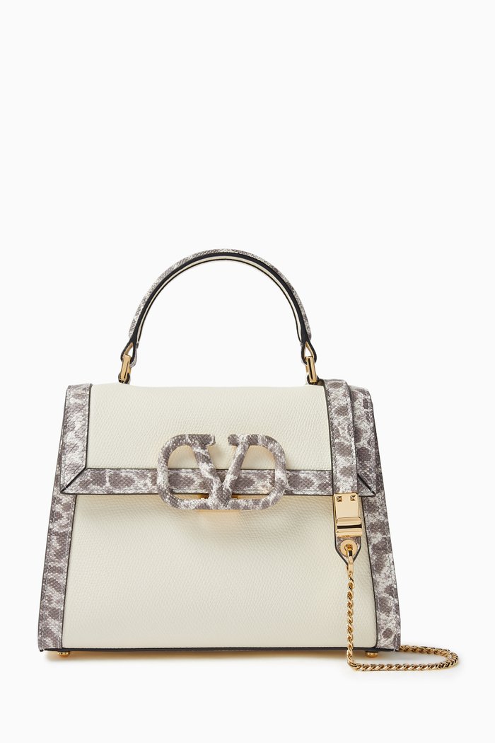 

Valentino Garavani VSLING Small Bag in Grainy Calfskin, Neutral