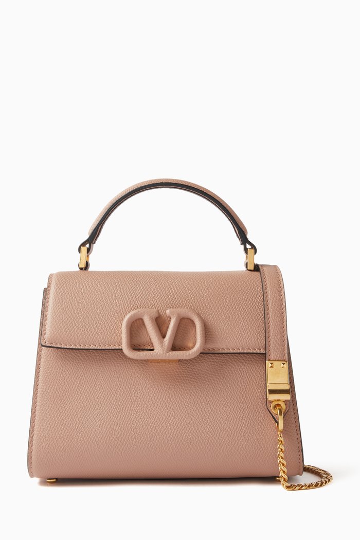 

Valentino Garavani Mini VSling Handbag in Calf Leather, Pink