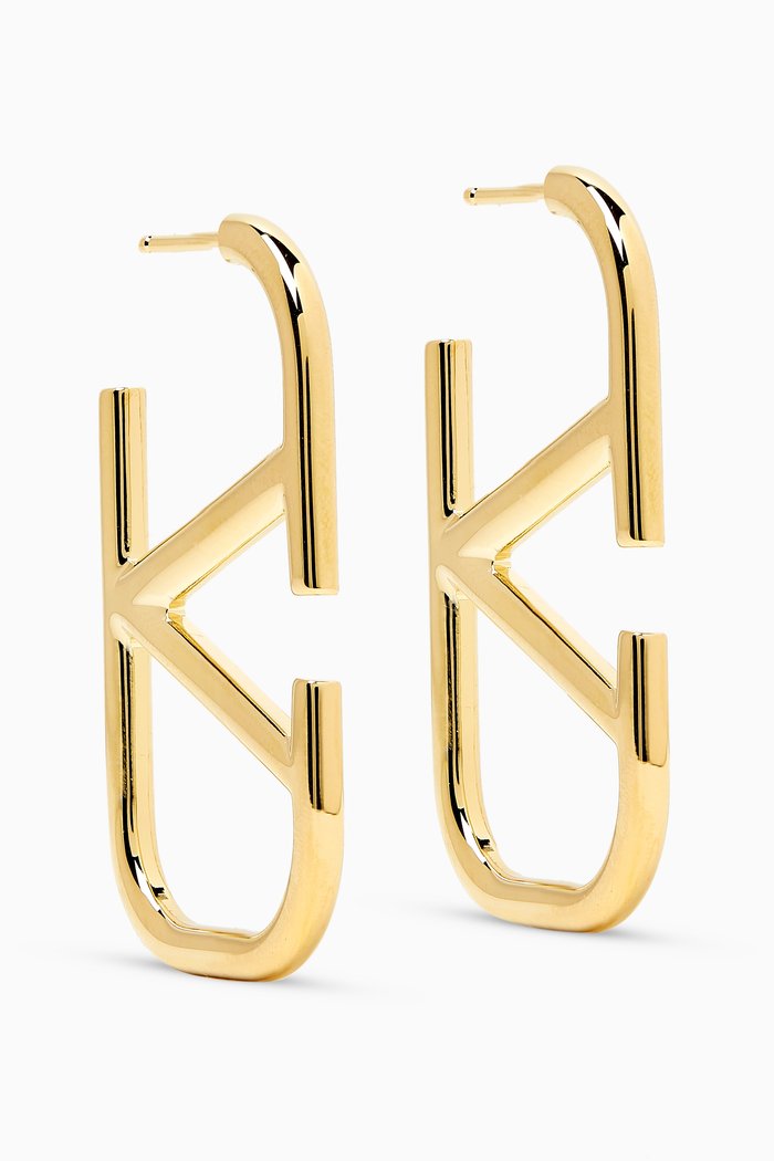 

Valentino Garavani VLOGO Signature Earrings in Metal, Gold