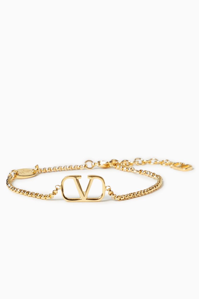 

Valentino Garavani VLOGO Signature Bracelet in Metal, Gold