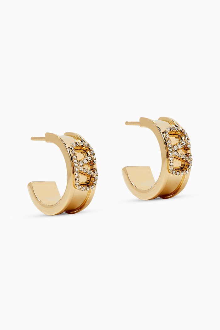 

Valentino Garavani VLogo Signature Strass Earrings, Gold