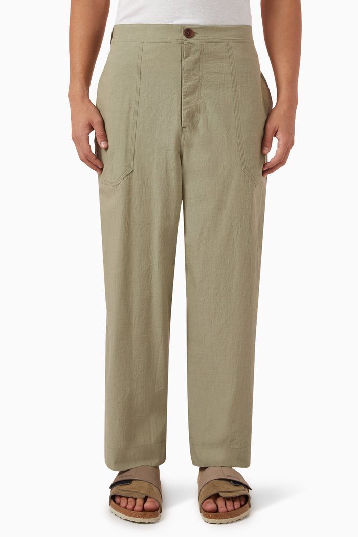 

El Pepe Trousers in Organic Cotton, Green
