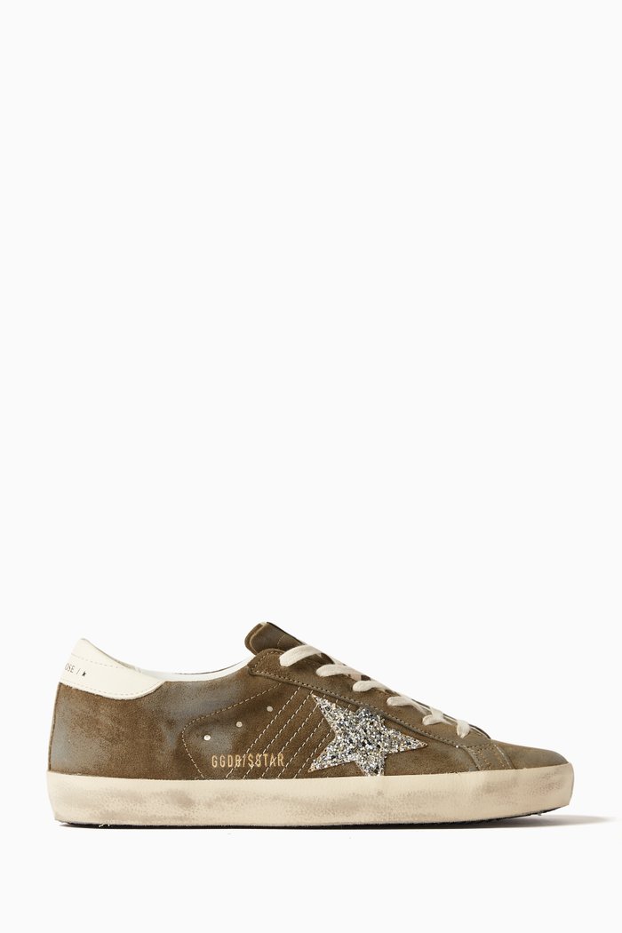 

Super-star Low-top Sneakers in Suede & Leather, Green