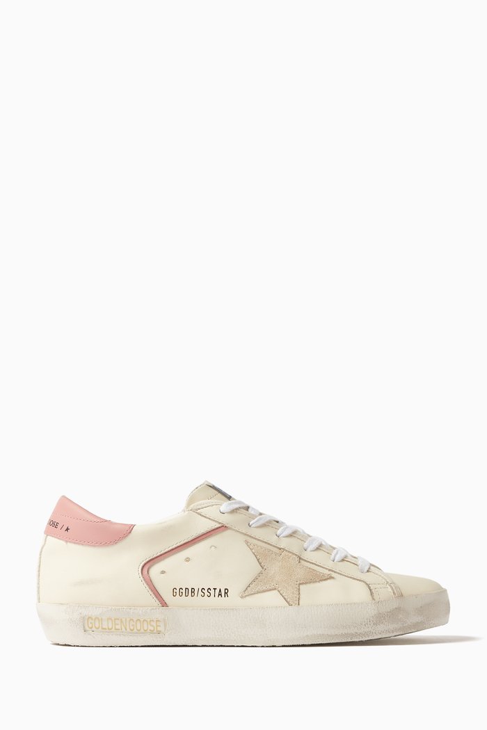 

Super-star Low-top Sneakers in Suede & Leather, Pink