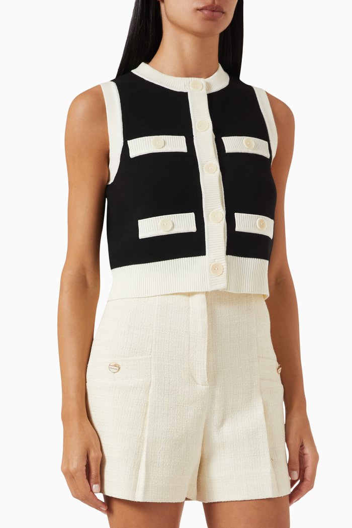 

Elie Crop Top in Viscose-blend, Black