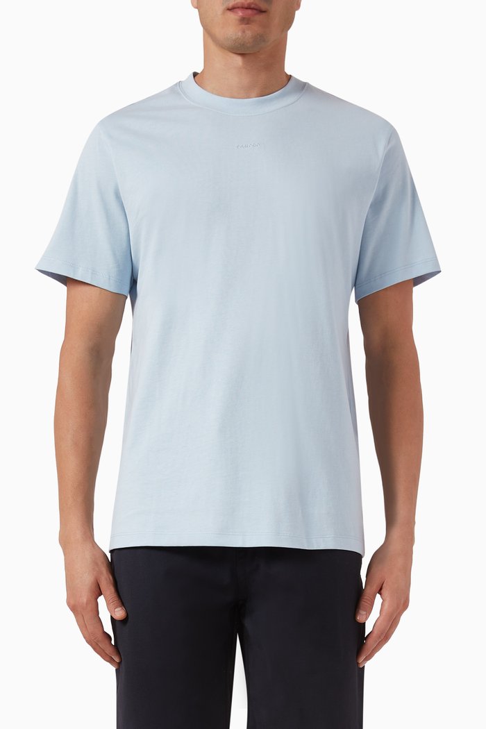 Logo T-shirt in Cotton, Blue