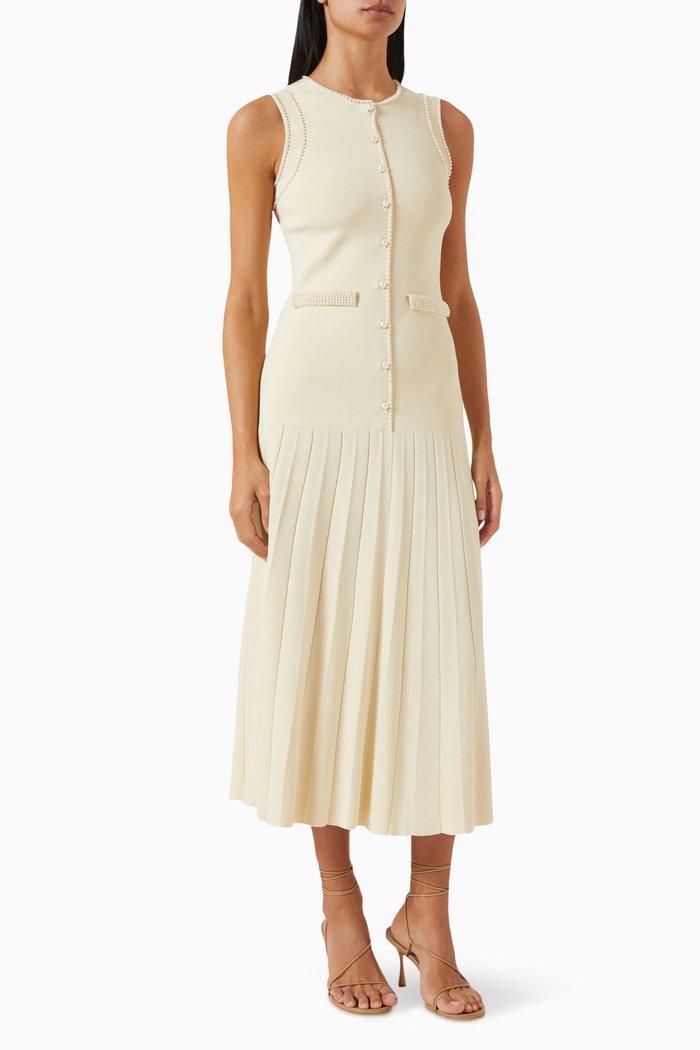 

Naima Knit Midi Dress in Viscose-blend, Neutral