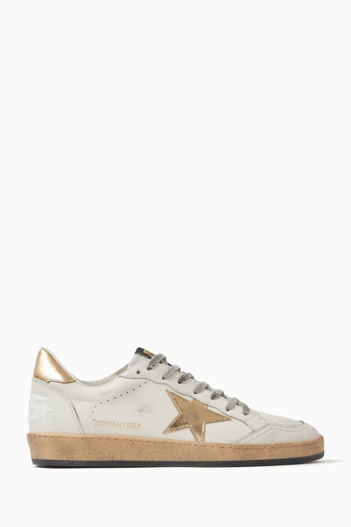

Ball Star Low-top Sneakers in Leather, Gold